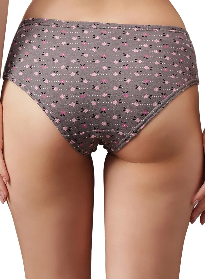 Clovia Multicolour Pack of 3 Printed Mid Waist Hipster Panties with Inner Elastic - 100% Cotton for Women | Best Price UAE